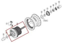 Shimano Dynamoeinheit DH-3N31 Nut Schwarz Y-28V98010