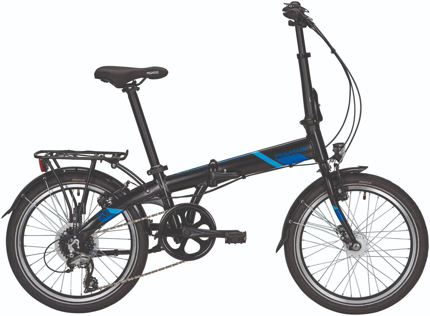 Pegasus P8A Alu Faltrad 8-Gang Kettenschaltung 20 Zoll Schwarz-blau 1 Pegasus P8A Alu Faltrad 8-Gang Kettenschaltung 20 Zoll Schwarz-blau
