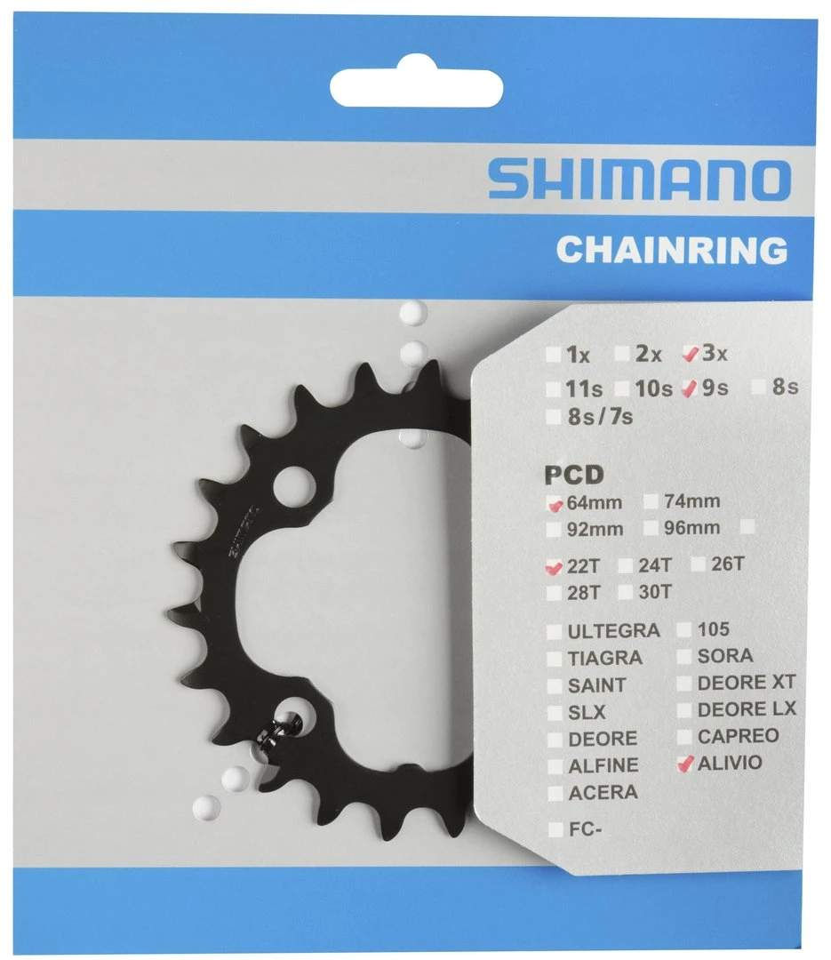 Shimano Alivio Ab 2015 22 Zähne AN-Type Für Schutzring Schwarz Y-1PK22000 1 Shimano Alivio Ab 2015 22 Zähne AN-Type Für Schutzring Schwarz Y-1PK22000