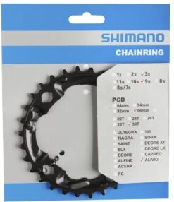Shimano Alivio Ab 2015 30 Zähne AN-Type Für Schutzring Schwarz Y-1PL98040