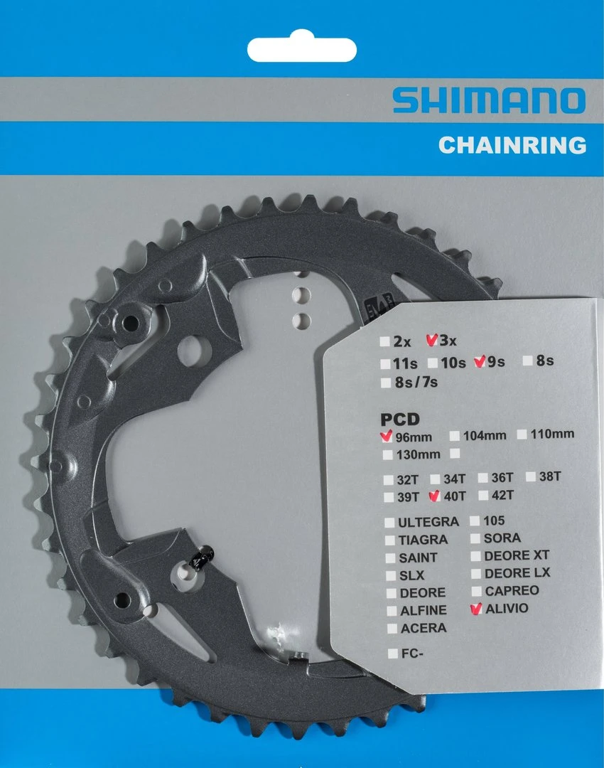 Shimano Alivio Ab 2015 40 Zähne AN-Type Für Schutzring Schwarz Y-1PL98050 1 Shimano Alivio Ab 2015 40 Zähne AN-Type Für Schutzring Schwarz Y-1PL98050