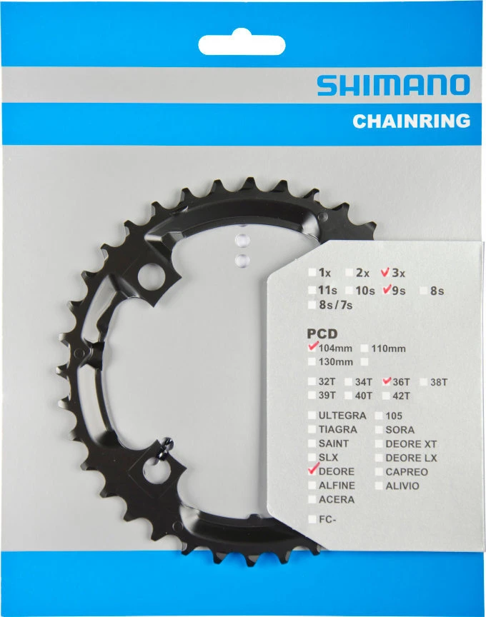 Shimano Deore Ab 2010 36 Zähne U-Type Schwarz Y-1LD98090 1 Shimano Deore Ab 2010 36 Zähne U-Type Schwarz Y-1LD98090