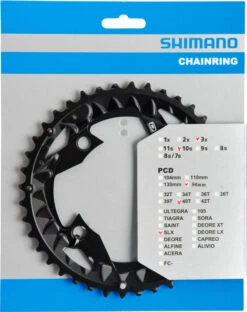 Shimano SLX Ab 2014 4-Arm 10-fach 40 Zähne AN-Type Alu Schwarz Y-1NW98020